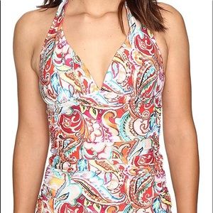 Ralph Lauren Sunrise Paisley Halter Tankini Top